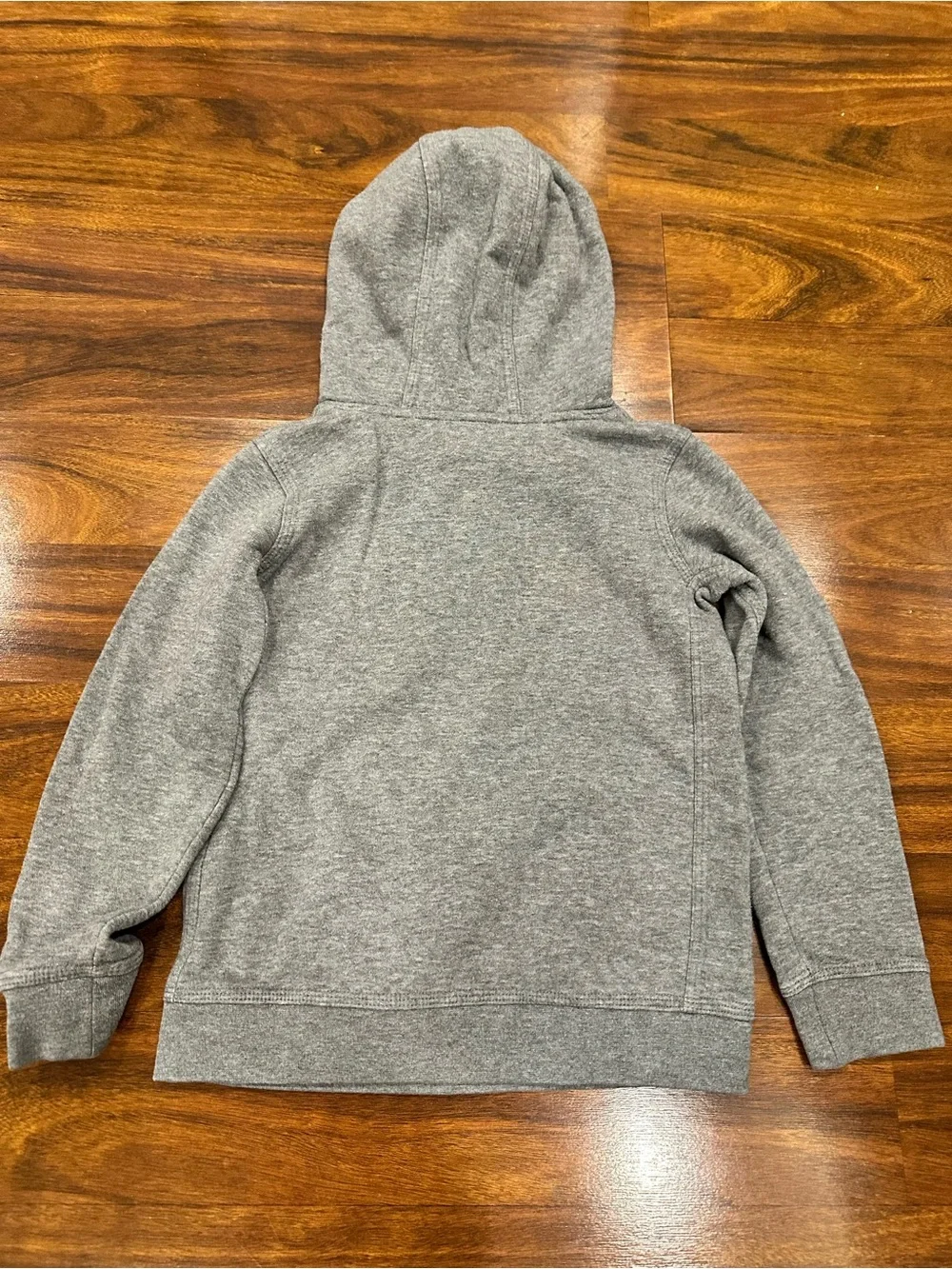 Nike Youth Gray Pullover Hoodie with Black Logo and White Swoosh